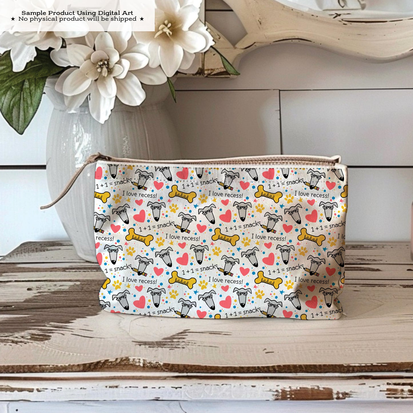 Dogs Doing Math Back to School – Digital Seamless Pattern