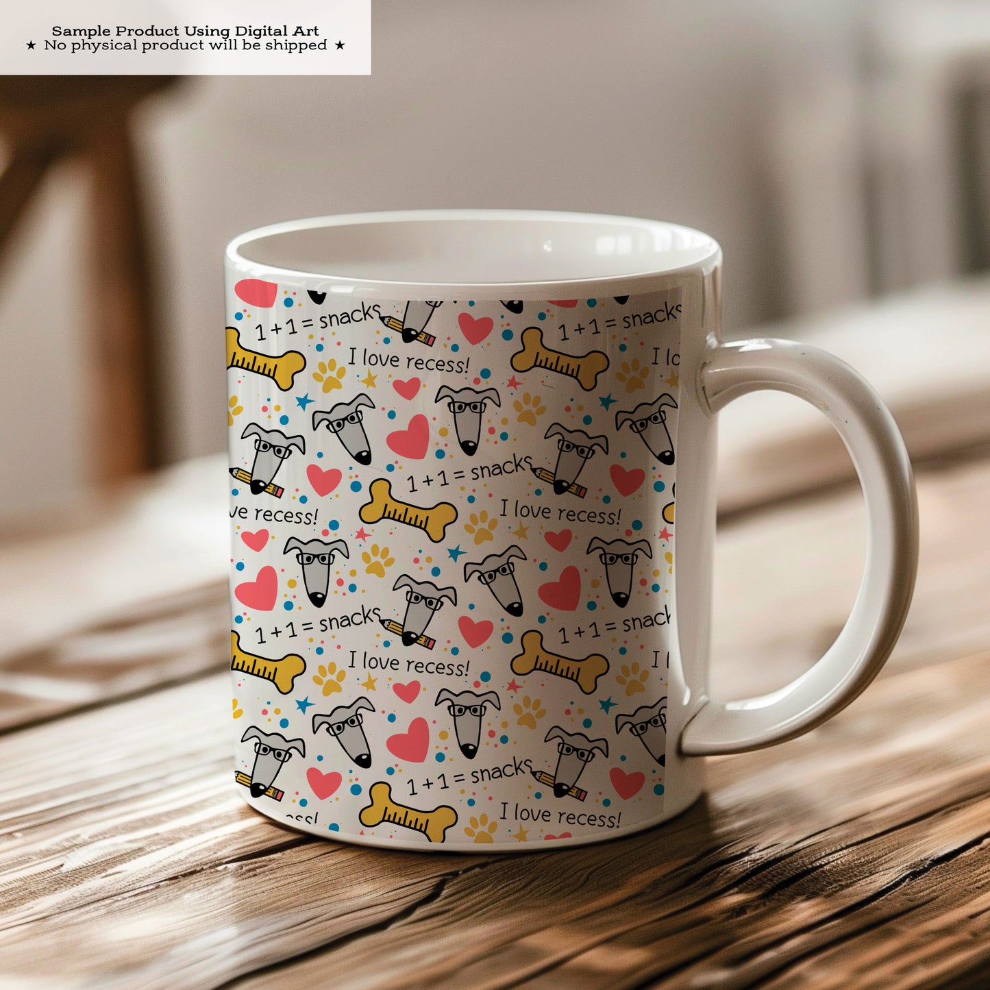 Dogs Doing Math Back to School – Digital Seamless Pattern