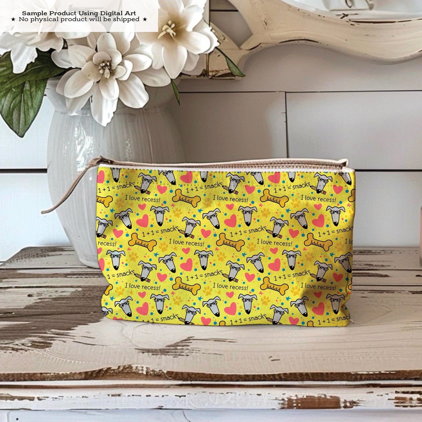 Dogs Doing Math Back to School – Digital Seamless Pattern