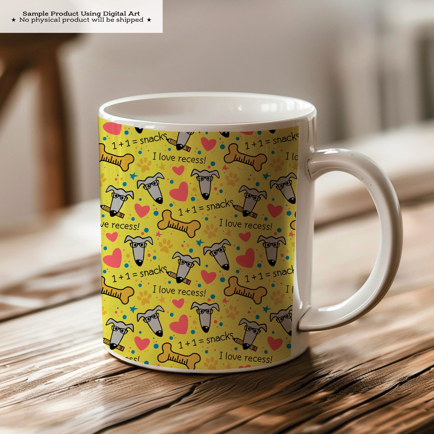 Dogs Doing Math Back to School – Digital Seamless Pattern