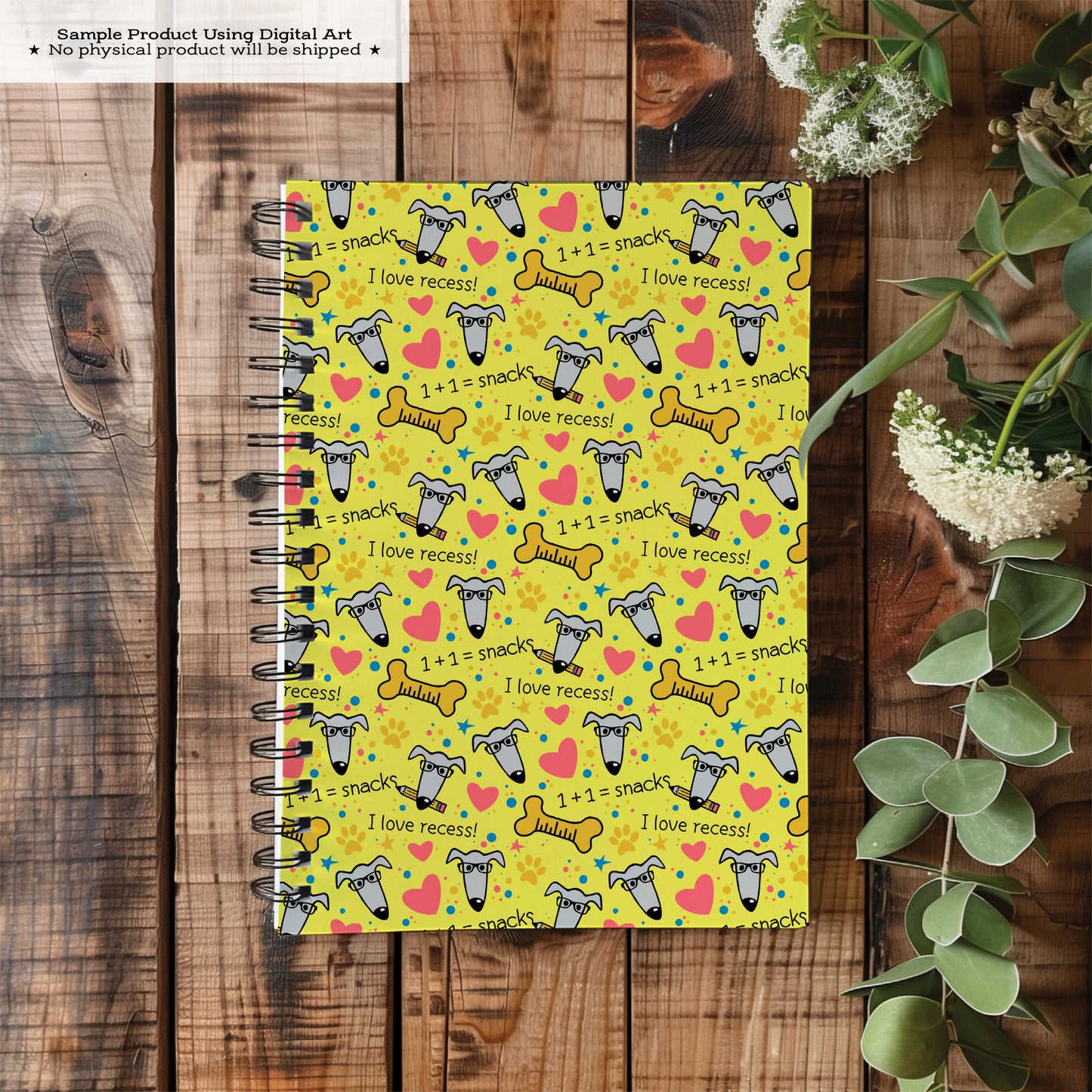 Dogs Doing Math Back to School – Digital Seamless Pattern