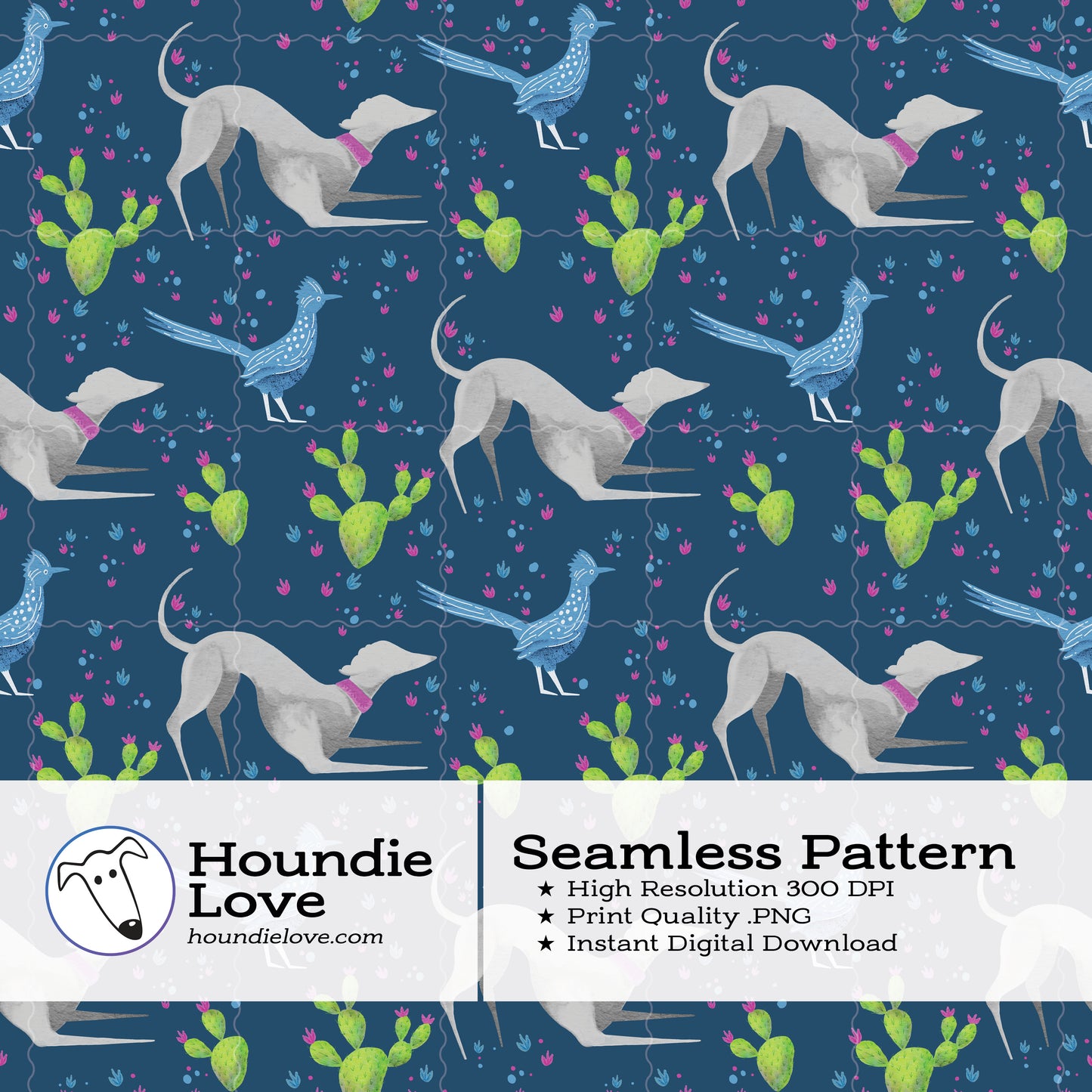 Fast Desert Friends – Digital Seamless Pattern