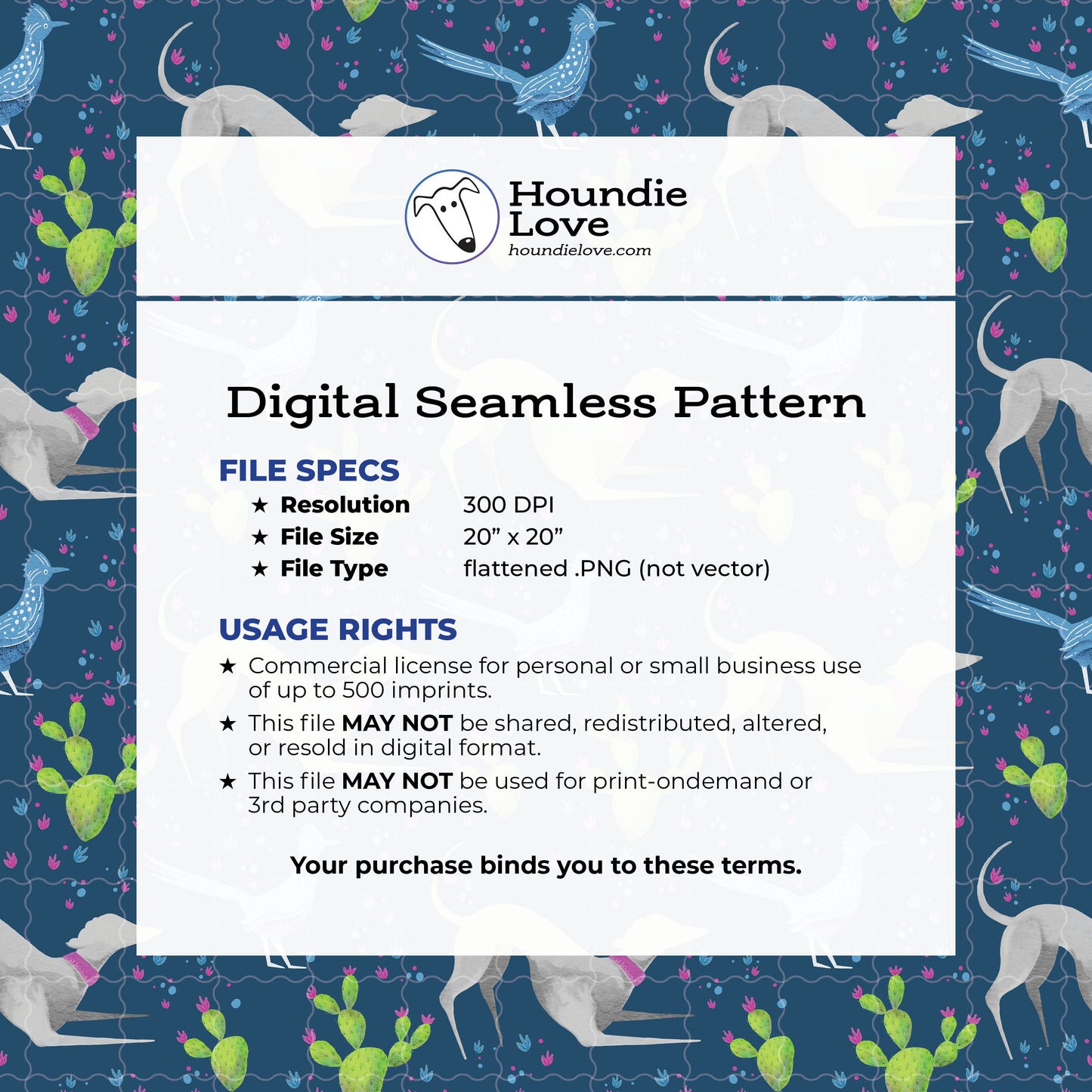 Fast Desert Friends – Digital Seamless Pattern