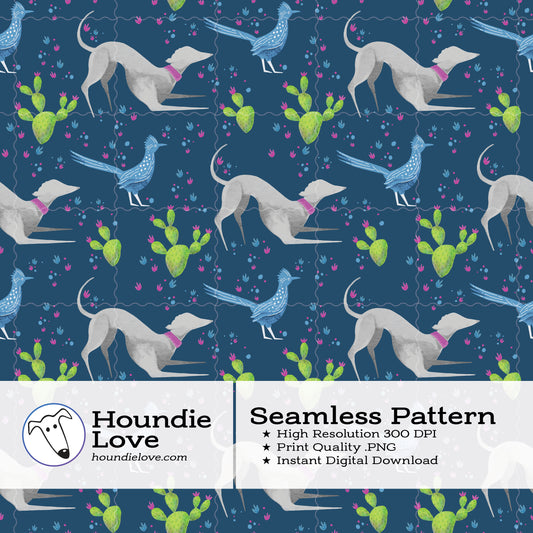Fast Desert Friends – Digital Seamless Pattern